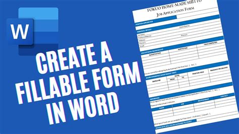 How To Create A Printable Form In Word