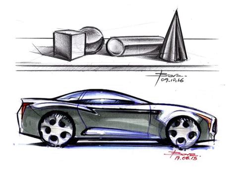 Tutorial: Basic shapes and reflections on car sketches by Luciano Bove ...