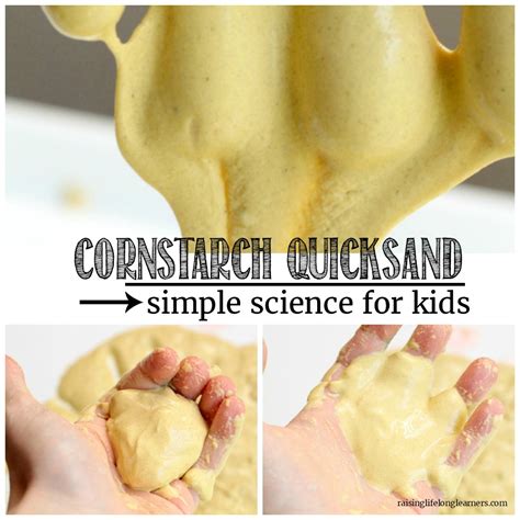 Cornstarch Quicksand Science - Raising Lifelong Learners