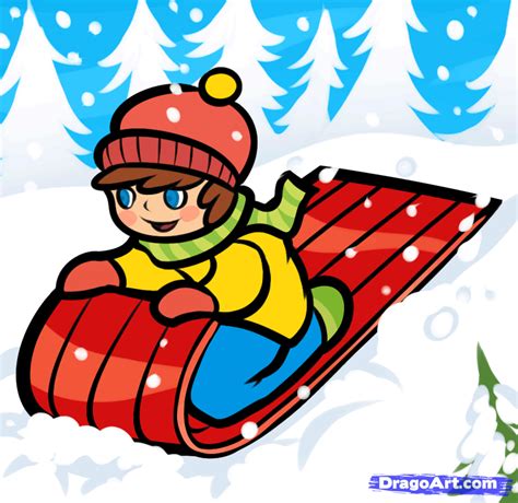 Cartoon Sled Cliparts - Free Download