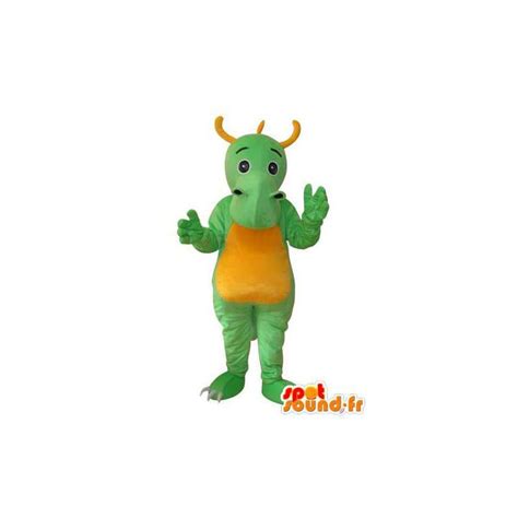 Purchase Mascot dragon plush green and yellow in Dragon mascot Color ...