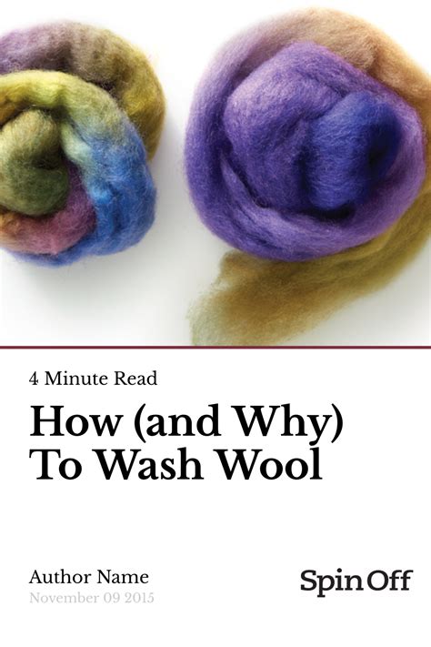 How (and Why) To Wash Wool | Spin Off