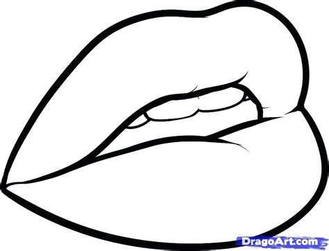 Lips Outline Drawing at GetDrawings | Free download