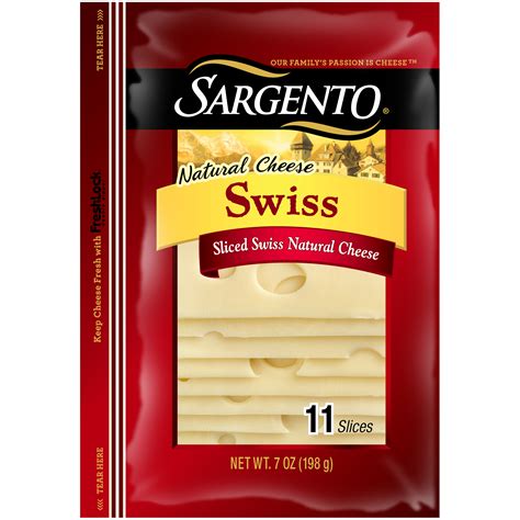 Sargento® Natural Swiss Cheese Slices 11 ct Pack | La Comprita