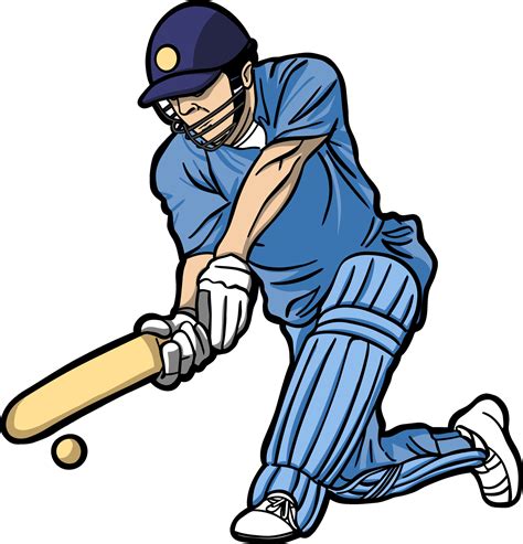 Cricket player batting action clipart 28213023 Vector Art at Vecteezy