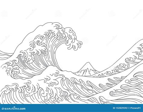 Great Wave Hokusai Logo Royalty-Free Illustration | CartoonDealer.com ...