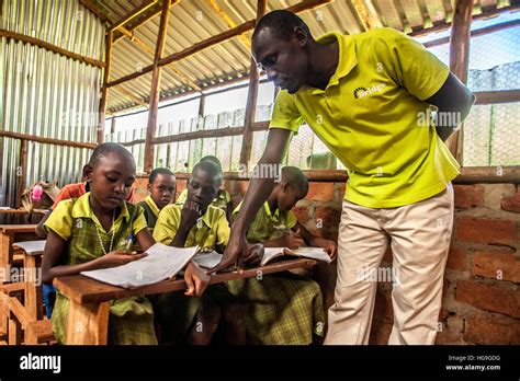 Bridge International Academies students in class at a school in Kampala ...