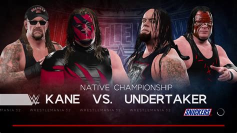 WWE 2k17 The Undertaker VS Kane - YouTube