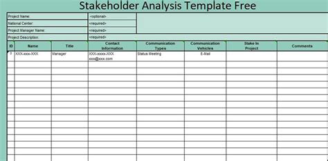 Stakeholder Analysis Template Excel (Matrix) - Excelonist