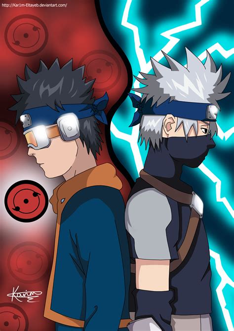 Kakashi and Obito (Kids) by Karim-E on DeviantArt