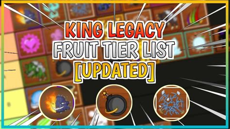 🍎New FRUIT Tier List in King Legacy [UPDATE] - YouTube