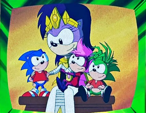 Queen Aleena and her children Sonic, Sonia and Manic | Sonic, Sonic ...