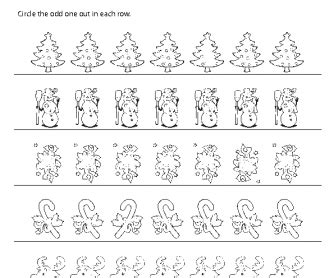 Christmas Worksheet - Odd One out