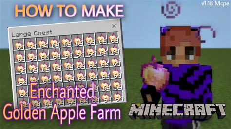 How To Make Enchanted Golden Apple Farm | Minecraft java/pocket/bedrock ...