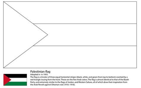 Flag of Palestine coloring page from Asian flags category. Select from ...