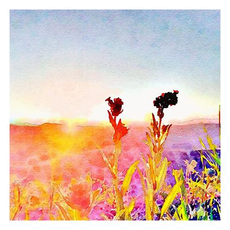 Sunrise on Flowers Painting Print | Живопись