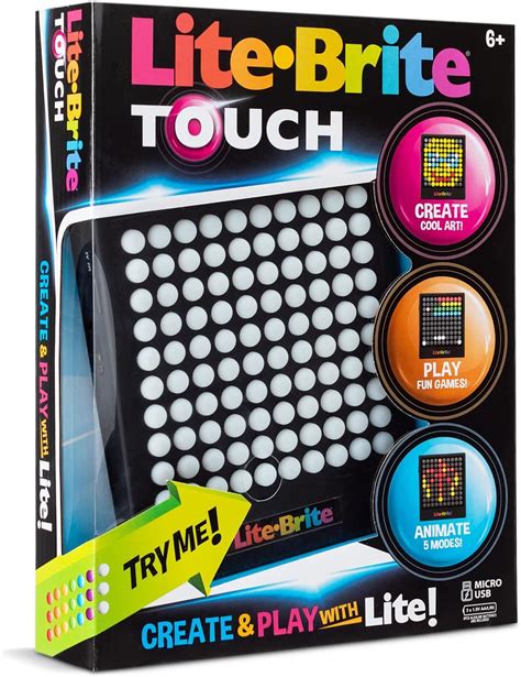 Lite-Brite Touch - Create, Play and Animate - Light Up Portable Stem ...