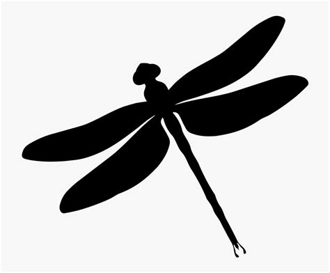 Dragonfly Clipart - Simple Dragonfly Clipart Black And White, HD Png ...