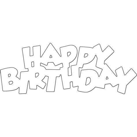 Happy Birthday Cut Out Stencil | Images and Photos finder