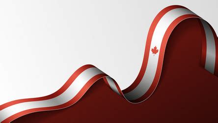 Canada ribbon flag background Royalty Free Vector Image