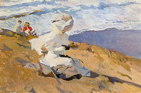 The Beach at Biarritz - Joaquin Sorolla y Bastida as art print or hand ...