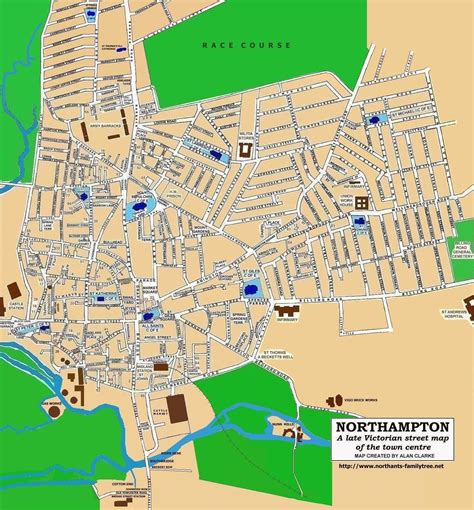 Northampton Town Map - Northampton UK • mappery