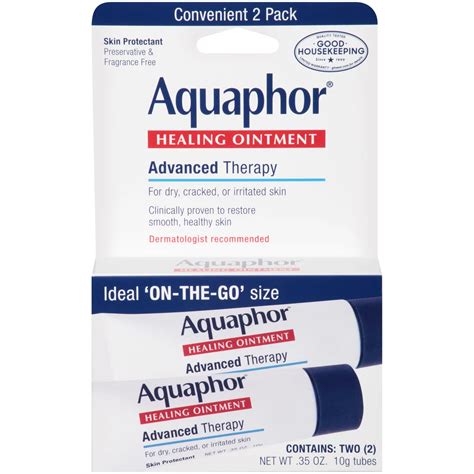 Aquaphor Advanced Therapy Healing Ointment Skin Protectant 2 Tubes ...