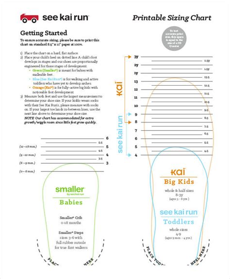 Printable Shoe Size Chart - 21+ PDF Documents Download | Free & Premium ...