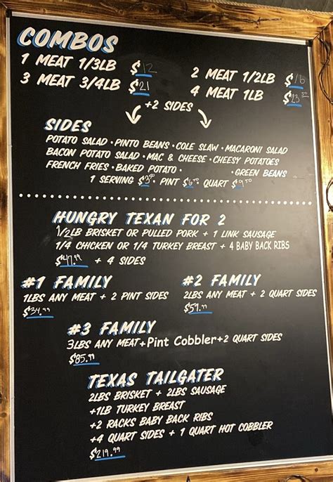 Menu — Texas Pride Barbecue