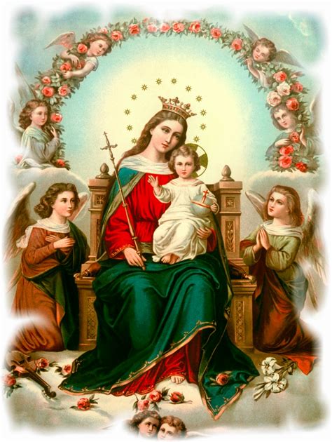 Our Lady of the Rosary 2 | Mary and jesus, Mother mary images, Queen of ...