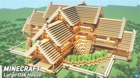 Minecraft : Large Oak House Tutorial l how to build (##39) - YouTube