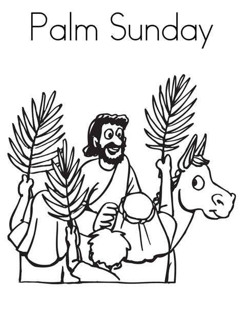 Palm Sunday Coloring Pages Jesus Coloring Pages, Easter Coloring Pages ...