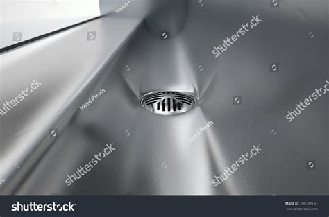 Closeup Drain Stainless Steel Trough Style Stock Illustration 296332187 ...