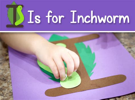 Printable Letter I Craft - I is for Inchworm (FREE Download)