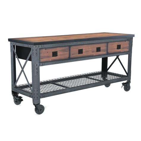 Duramax 72 inch x 24 inch 3-Drawers Rolling Industrial Workbench with ...