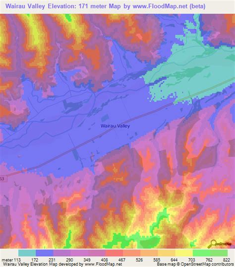 Elevation of Wairau Valley,New Zealand Elevation Map, Topography, Contour