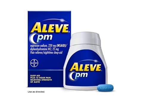 Aleve® PM: Sleep Aid plus 12-hr pain relieving strength of Aleve®