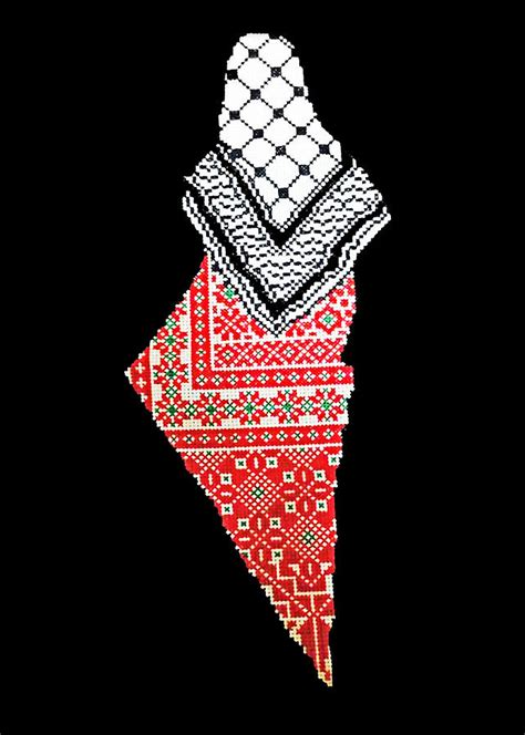 Palestinian Keffiyeh Map Photograph by Munir Alawi - Pixels