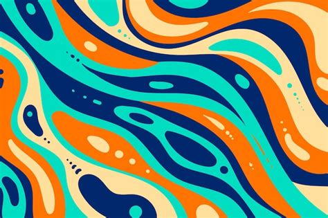 Free Vector | Flat-hand drawn wavy colored groovy background