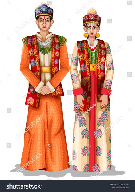 Sikkim Traditional Dress: Over 4 Royalty-Free Licensable Stock Vectors ...