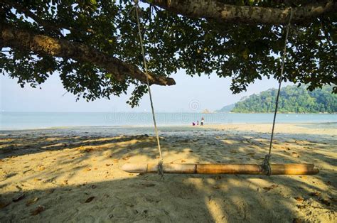 Teluk Senangin Beach Located in Perak State, Malaysia Under Bright ...