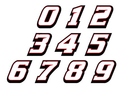 3 X Custom Racing Numbers - Vinyl Stickers / Decals | Stick-King | Race ...