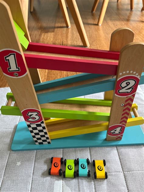 Car ramp racer wooden toy, Babies & Kids, Infant Playtime on Carousell