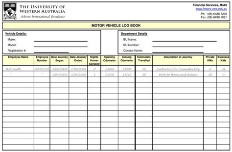 Vehicle Log Book Template (Word, Excel, PDF) - Excel TMP | Book ...