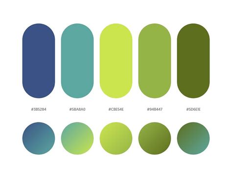 Blue, green color schemes & gradient palettes | Gradient color design ...