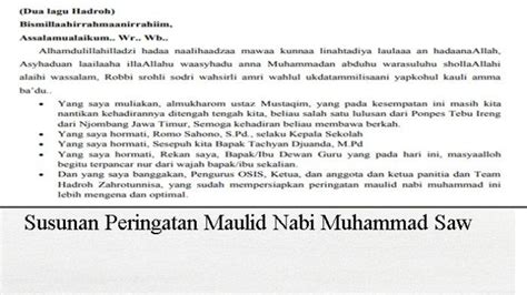 3 Naskah Susunan Acara Peringatan Maulid Nabi Muhammad Saw 1445 Hijriah ...