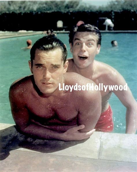 Robert Wagner Jeffrey Hunter Handsome Hollywood Hunks in Pool Beefcake ...