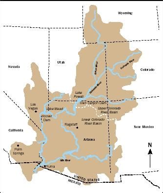 Colorado River Basin - dam, important, largest, salt, system, plants ...