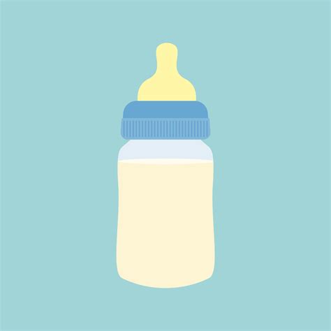 Baby milk bottle vector design illustration isolated on color ...