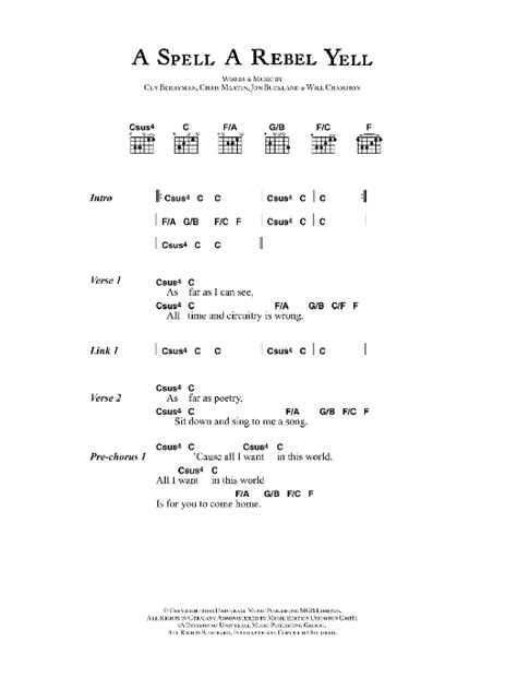 A Spell A Rebel Yell by Coldplay - Guitar Chords/Lyrics - Guitar Instructor